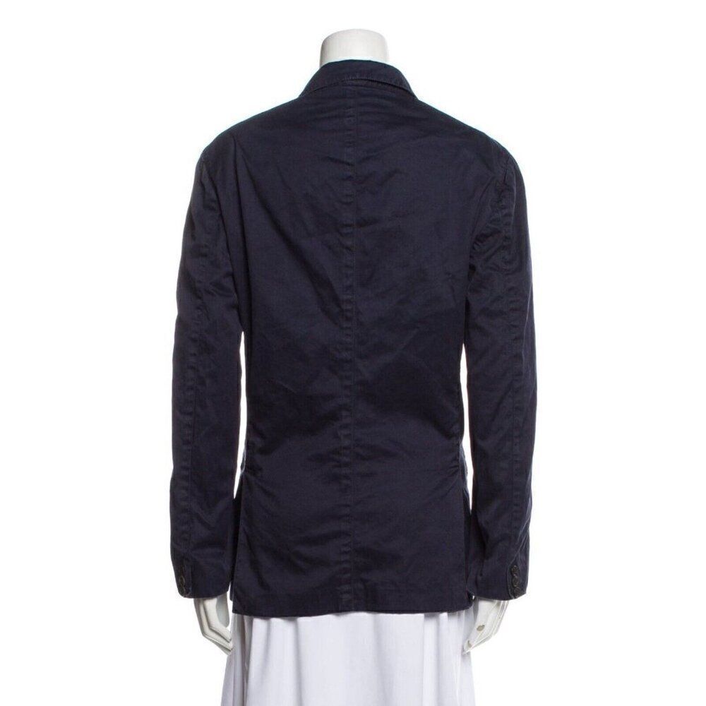 Prada Authentic Solid Midnight Blue Long Sleeve B… - image 3